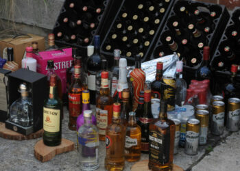 Police confiscate Alcohol