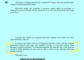 Bulawayo City Council blames residents for blocked sewer pipes